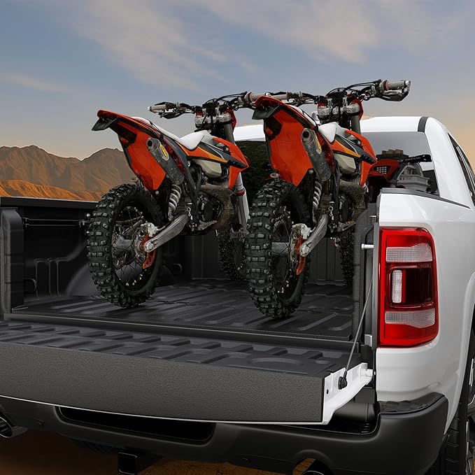 Bed Mat for Dodge Ram 1500 2002-2018 & Ram 2500/3500 2002-2026 & Ram 1500 Classic 2019-2024 (Not for Optional Rambox), All Weather Truck Bed Liner 6.4FT 76.8'' TPE Cargo Mat