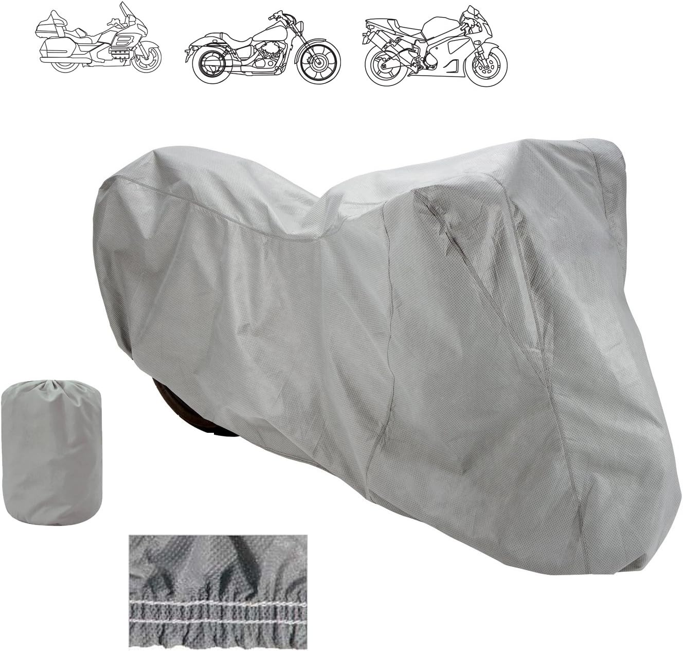 SavvyCraft Motorcycle Storage Cover for Small Sports Bike, Large Scooter Fit up to 80" L