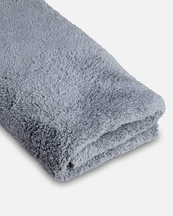 Adam's Borderless Grey Microfiber Towel (12pk) - Premium Ultra Soft Car Detailng Towel Cloths, 480gsm - Safe for Car Wash, Home Cleaning & Pet Drying Cloths (16 Inch x 16 Inch)