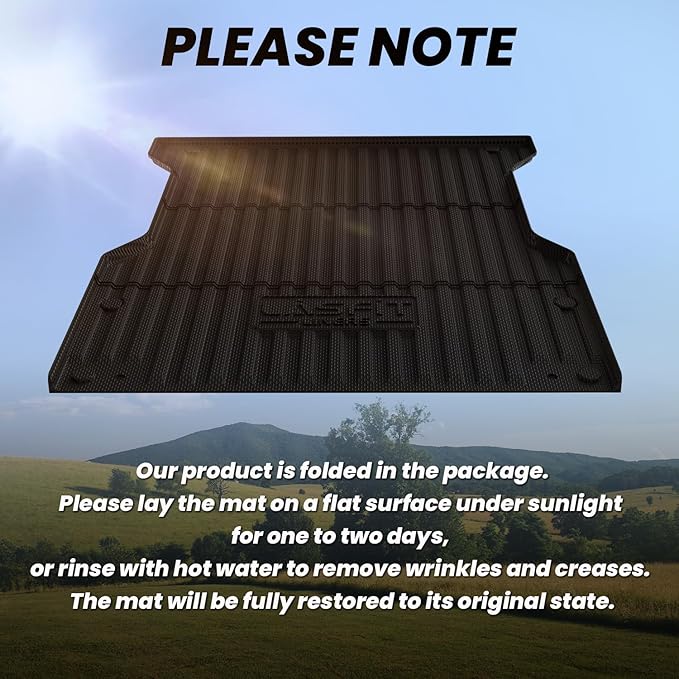 LASFIT Bed Mat for Toyota 2024-2026 Tacoma (6ft,6'Bed) Truck Bed, All Weather 6ft Car Bed Liner for Toyota Tacoma 2025 2026 2026 Accessories, TPE Trunk Mat&Cargo Liner (Not Fit Drop-in Liners)