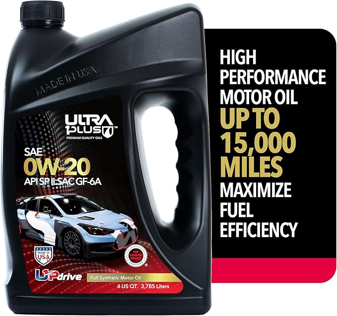 ULTRA 1PLUS SAE 0W-20 Full Synthetic Oil API SP ILSAC GF-6A - 0W20 Motor Oil, 1 Gallon