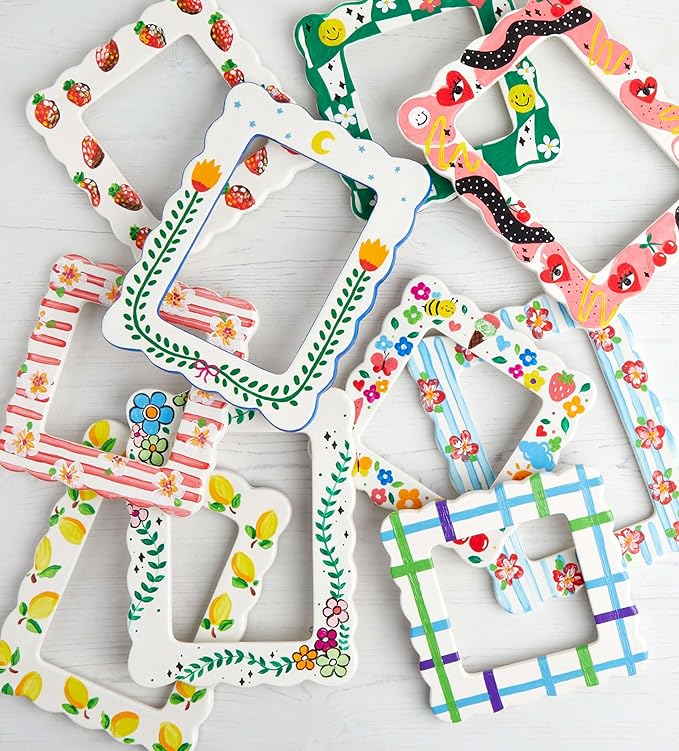 Pott’d Paint-a-Frame Pottery Painting Kit - Personalised Photo Frame DIY Craft Set - Includes, Photo Frames, Paints, and Step-by-Step Guide