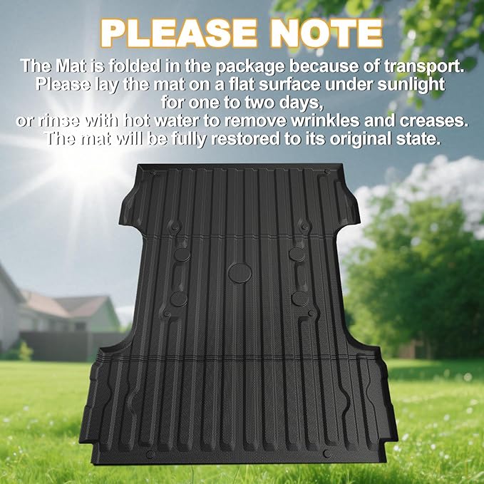 Bed Mat for Ford F250 F350 F450 Super Duty 2017-2026, All Weather Truck Bed Liner for 2026 2025 Ford F-250 F-350 F-450 Accessories, 6.8FT 81.9'' TPE Heavy Duty Cargo Liner Truck Mat