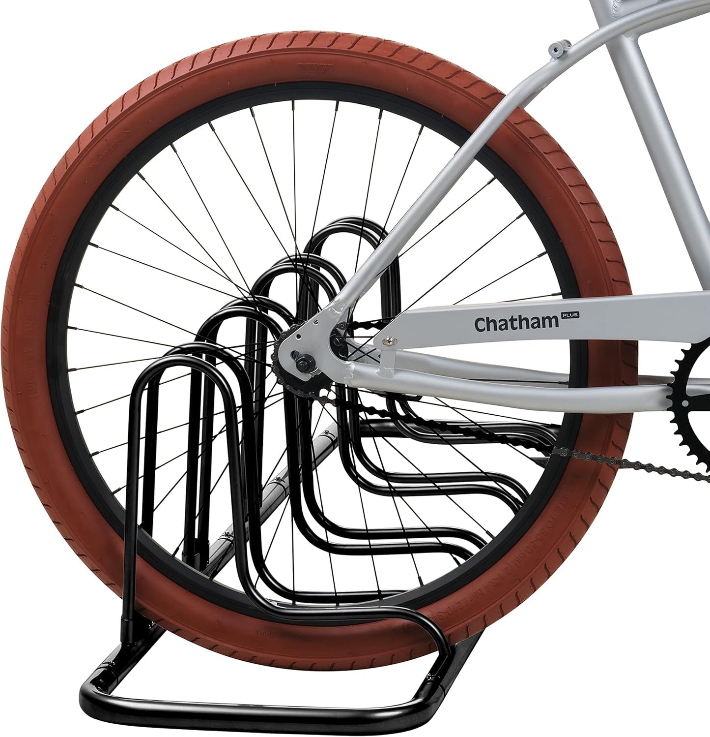 Retrospec Stash Rack 2, 4 & 5 Bike Floor Stand Bicycle Storage Organizer for Mountain Bike, Road Bike, Weather Resistant Fine Powder Steel Coating Fits Wheels up to 3"