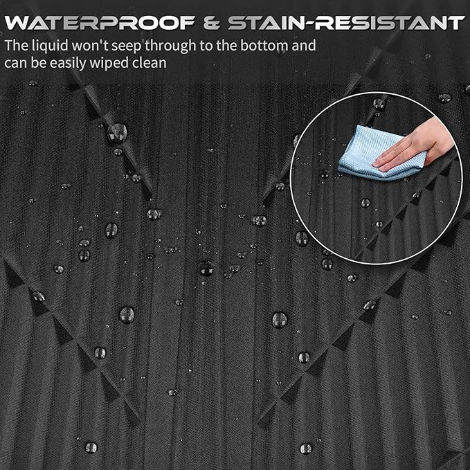 CAR PASS 3D Neoprene Back Seat Cover, Waterproof Rear Seat Covers Universal Fit for Cars Sedans Trucks Vans and SUVs, Black