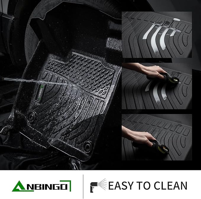 ANBINGO®Floor Mats Fit for Chevy Colorado (Crew Cab) 2023-2025/GMC Canyon All Weather Mats for Chevy Colorado TPE Car Mat Rugs for Chevy Colorado Rubber Trunk Carpet for Colorado Accessories