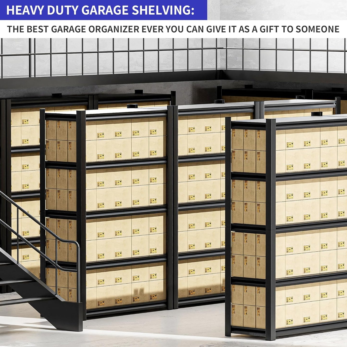 Garage Shelving Unit Rustproof 72" H3000bls Heavy Duty Storage Shelves Easy Assembly 5 Tier Adjustable Metal Steel Utility