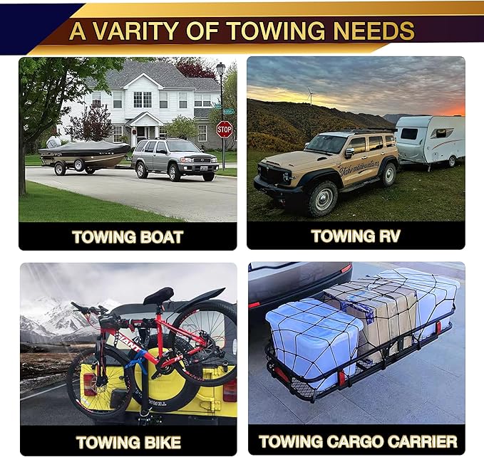 Class III Trailer Hitch, Tow Hitch 2 Inch Receiver Multi-Fit Hitch for Hyundai Palisade (2020-2025) and KIA Telluride to Receive Ball Mount Cargo Carrier Bike Rack Tow Hook