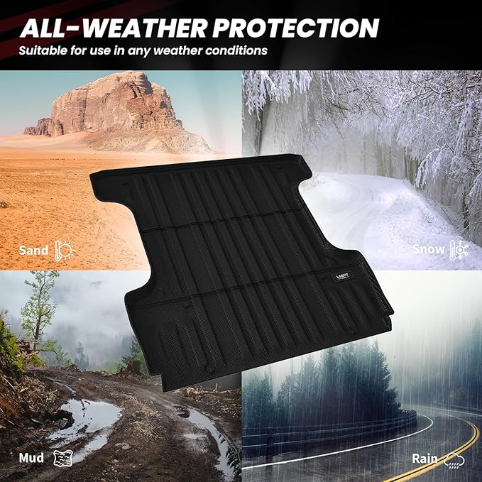 LASFIT Bed Mat for Toyota 2007-2021 Tundra 5.5FT/5.5'Truck Bed Mat All Weather 5.5 FT Bed Liner for Toyota Tundra 2021 2020 2019 2018-2007 Accessories TPE Trunk Mat Cargo Mat (Not Fit Drop-in Liner)
