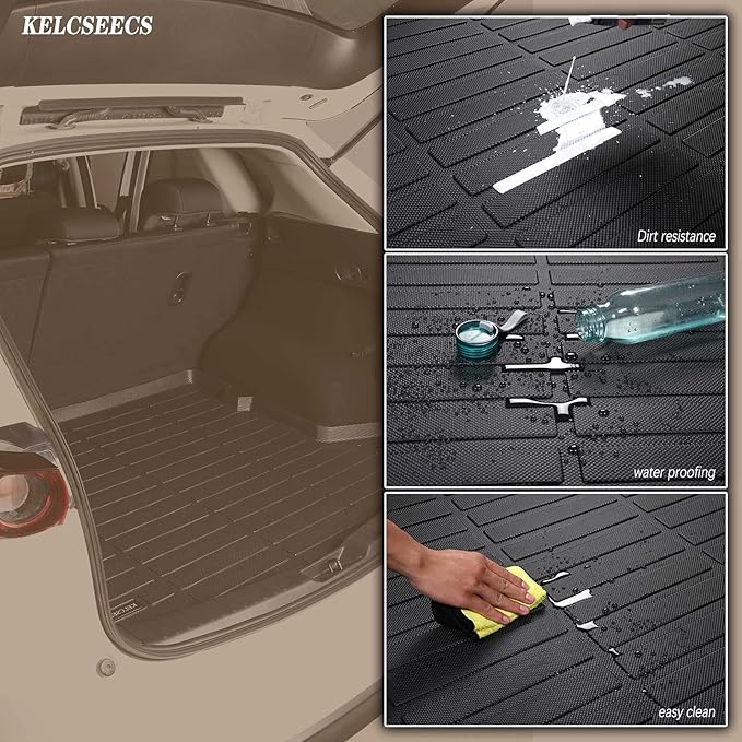 KELCSEECS Cargo Liner for Ford Escape 2013 2014 2015 2016 2017 2018 2019 All Weather Trunk Liner Cargo Mat (Trunk Mat)-Black Accessories