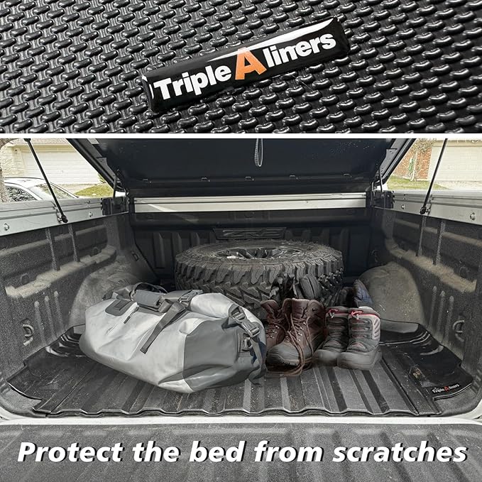 TripleAliners Truck Bed Mat Compatible with 2015-2022 Chevy Colorado/GMC Canyon Accessories 5FT Vehicle Perfectly Flush All Weather Protection TPE Heavy Duty Pickup Car Bed Cargo Mat