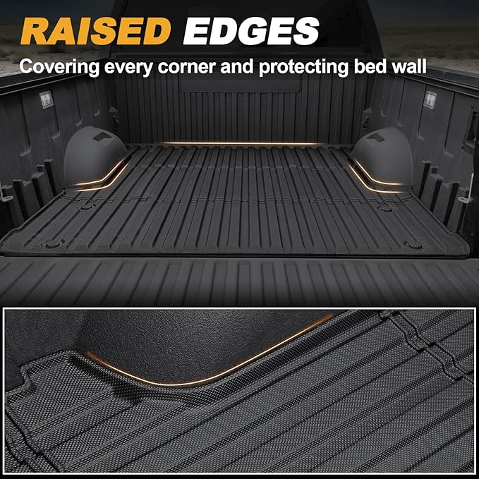 Bed Mat for Toyota Tundra 2022-2026, All Weather Truck Bed Liner for 2026 2025 Toyota Tundra Accessories, 5.5FT TPE Cargo Liner Truck Mat