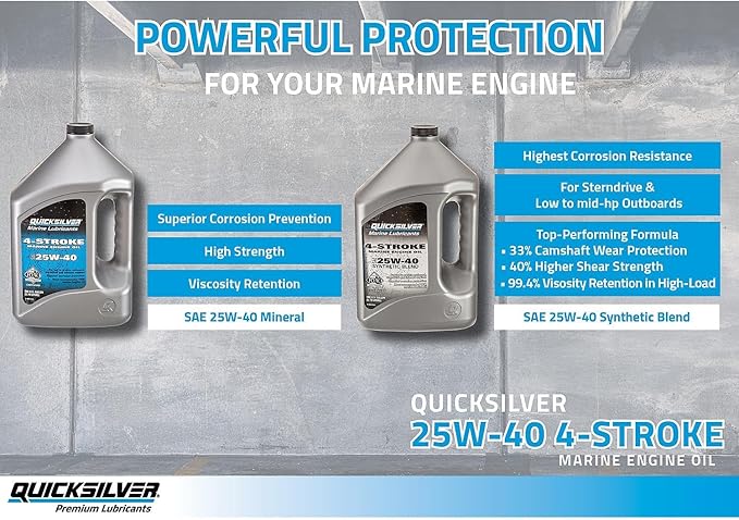 Quicksilver by Mercury Marine 25W-40 Marine Engine Oil