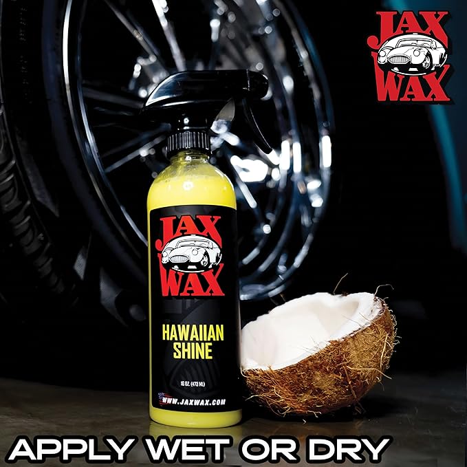 Jax Wax Hawaiian Shine Carnauba Car Wax, Quick Detail Spray for a Deep Gloss Finish on Car, Boat, Truck, Motorcycle and More - 32 Ounce