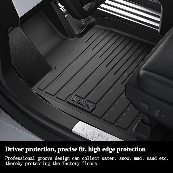 Floor Mats for 2024 2025 2026 Chevrolet Traverse 7 Seats-2 Row Bucket Seat, TPE All Weather Trunk Mat Covering Backrest Mat for Chevy Traverse Mats Accessories