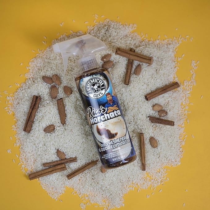 Chemical Guys AIR24016 Rico's Horchata Scent Premium Air Freshener and Odor Eliminator, (Great for Cars, Trucks, SUVs, RVs, Home, Office, Dorm Room & More) 16 fl oz