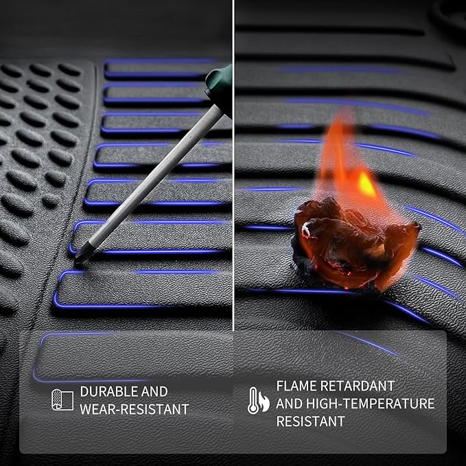 KELCSEECS Floor Mats for 2014-2019 Corolla, Waterproof Custom Car Mats, All-Weather Guard with TPE Liners, Automotive Full Set for Front and Rear Row, Black (Corolla 2014-2019 only Sedan)