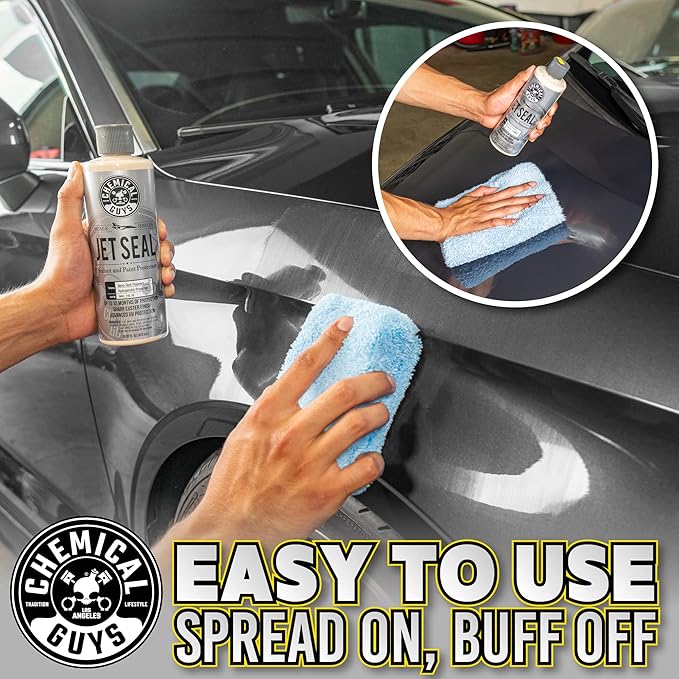 Chemical Guys JetSeal Anti-Corrosion Sealant & Paint Protectant - Advanced Paint Sealant for Cars, Trucks, Motorcycles, SUVs & RVs, Provides Durable Protection & High Gloss Finish, 16 oz