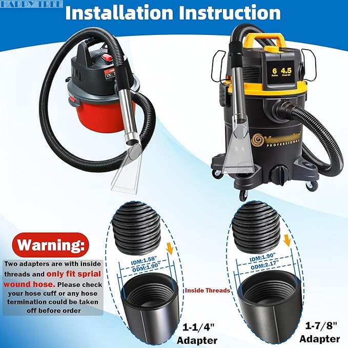Happy Tree Shop Vac Extractor Attachment,Turn Wet-Dry Vac into an Extractor, Detailing Wand Extractor Vacuum Cleaner