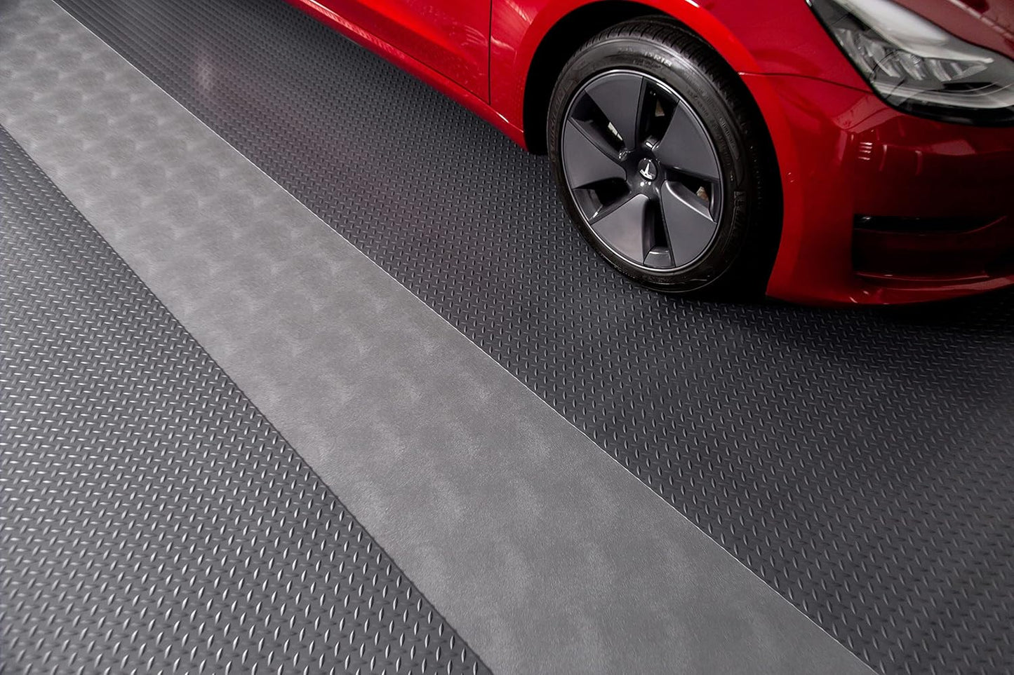 G-Floor Vinyl Garage Runner Levant Pattern (Slate Grey, 2'6" x 17')