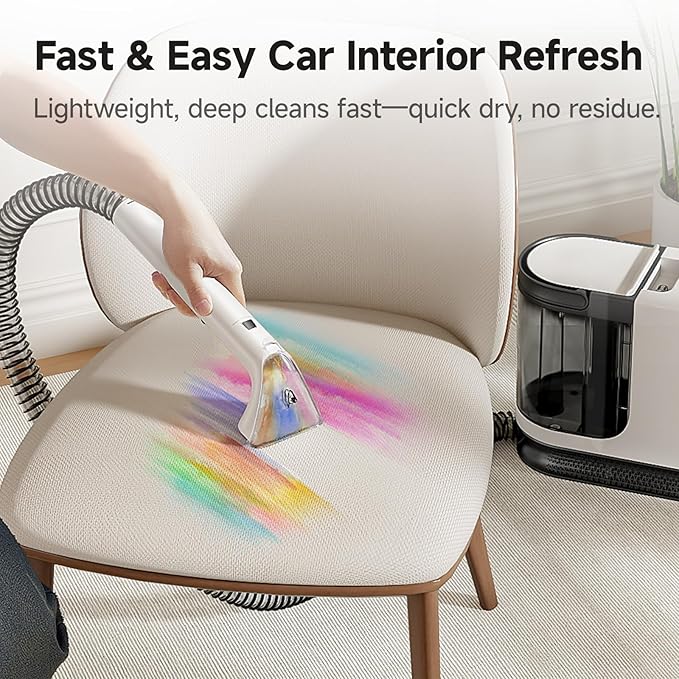 uwant 18Kpa Portable Carpet Cleaner Powerful Suction Upholstery Cleaner Machine for Pet, Spot Cleaner with Specialty Tools for Car, Couch, Rug, Sofa, Furniture