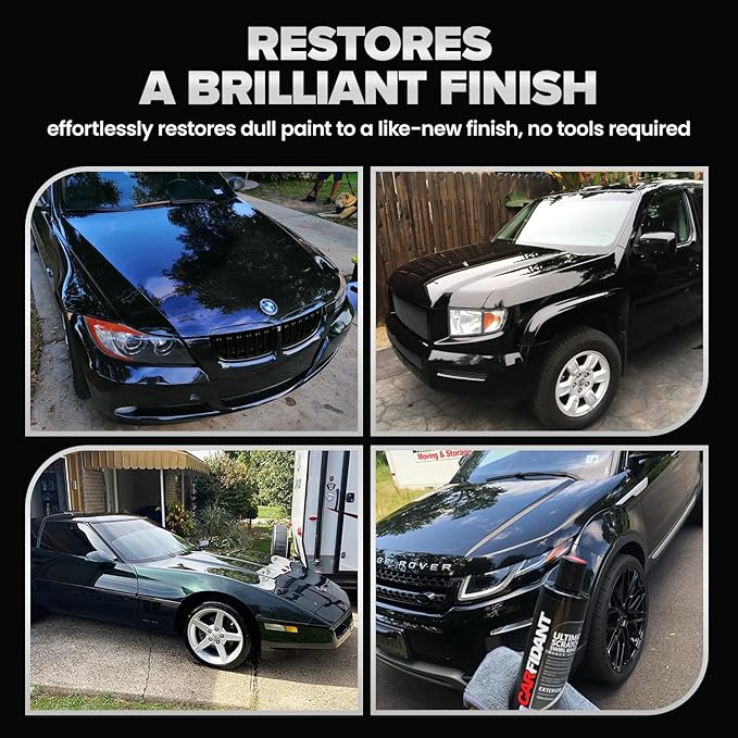 Carfidant Black Scratch and Swirl Remover - Car Scratch Remover for Vehicles Paint - Polishing Compound for Cars with Pad - Cutting Compound Paint Restorer