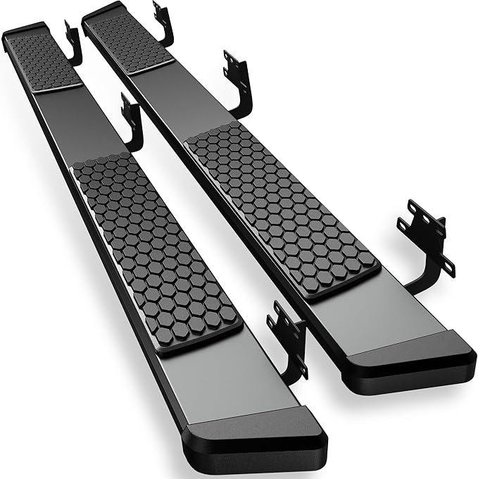 AUTOSAVER88 6 Inches Running Boards Compatible with 2019-2025 Ram 1500 New Body Crew Cab, Stainless Steel Side Steps Black Powder Coated Nerf Bars