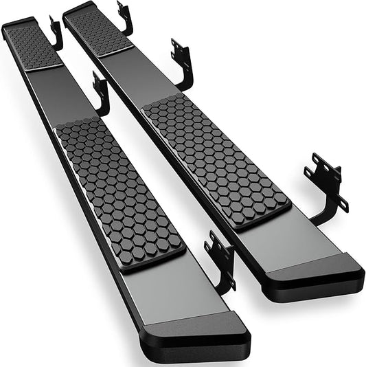 AUTOSAVER88 6 Inches Running Boards Compatible with 2019-2025 Ram 1500 New Body Crew Cab, Stainless Steel Side Steps Black Powder Coated Nerf Bars