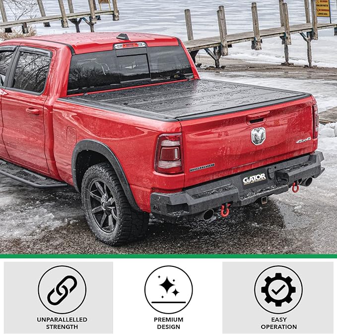 Gator FX Hard Quad-Fold Truck Bed Tonneau Cover | 8828130 | Fits 2019 - 2025 Chevy/GMC Silverado/Sierra, works w/ MultiPro/Flex tailgate (Will not fit Carbon Pro Bed) 5' 10" Bed (70")