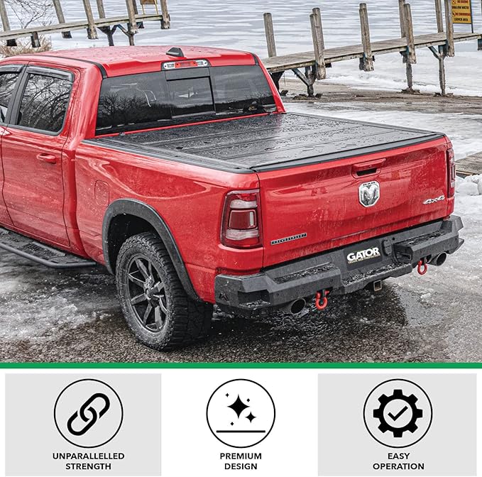 Gator FX Hard Quad-Fold Truck Bed Tonneau Cover | 8828329 | Fits 2015 - 2020 Ford F-150 (incl. Raptor) 5' 7" Bed (67.1")