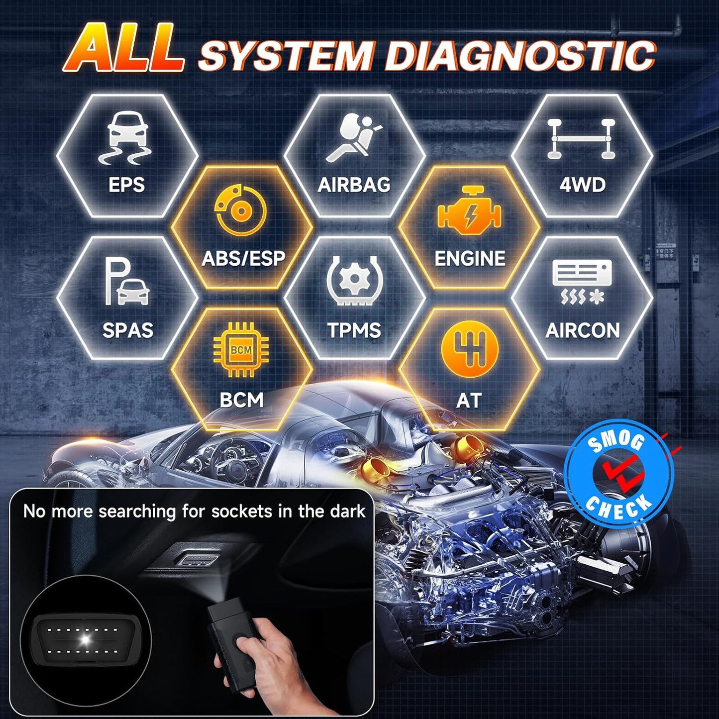 FOXWELL NT809BT Bidirectional Scan Tool, OBD2 Scanner Diagnostic Tool with 30 Maintenances, All System Code Reader for Cars and Trucks, Wireless Automotive Diagnostic Tools, FCA Support, 3-Year Update