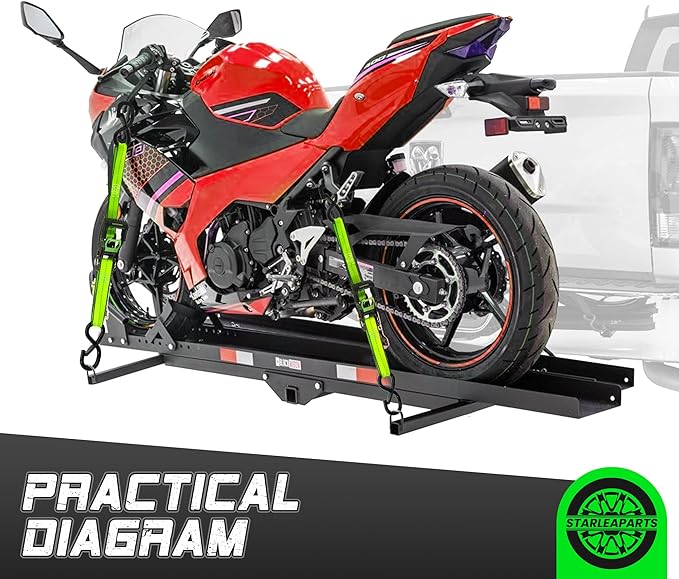 Motorcycle Tie Down Strap (4PK 1.5INX8FT) - 5,250lb Break Strength, Premium Ratchet Tie Down Straps Set, Soft Loop Ratchet Straps for Moving Appliances, Lawn Equipment, Cargo Straps for Trucks