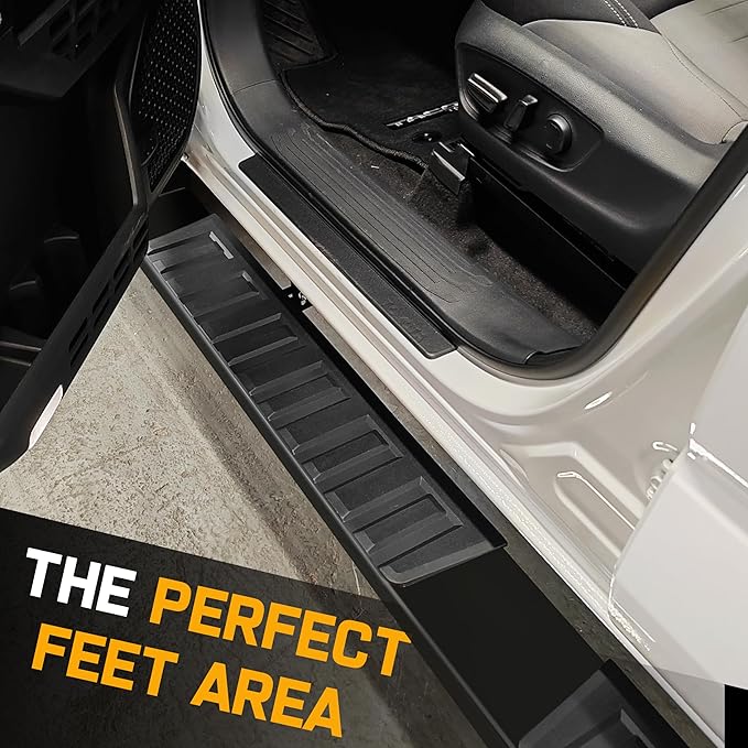 COMNOVA 6 Inch Quad Cab Running Boards Compatible with Dodge Ram 1500 Quad Cab 2009-2018(Incl. 2019+ Classic)/10-24 Ram 2500 3500, Carbon Steel Step Bars, Extended Cab Side Steps Nerf Bars.