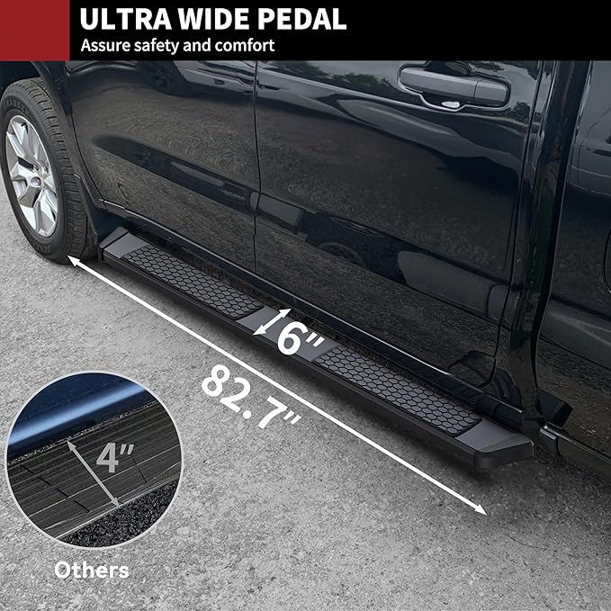 YITAMOTOR Running Boards Compatible with 2019-2025 Dodge Ram 1500 Crew Cab New Body Style Nerf Bars Side Step (Exclude 1500 Classic)