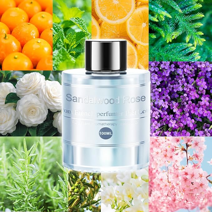 Amor Lyris Car Air Freshener Refill 3.5OZ/100ml Bottle, CO01/Dedicated Perfume Long Lasting Air Fresheners 6 Months, Car Diffuser Essential Oil Made of Natural Plant Extracts, Rose