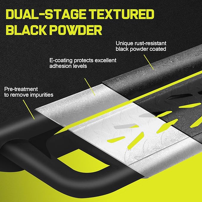 Bed Access Running Boards Compatible with 2019-2026 Chevrolet Silverado/Gmc Sierra 1500 Crew Cab, 20-26 Silverado/Sierra 2500HD 3500HD. Binary Star Truck Side Steps Nerf Bars.