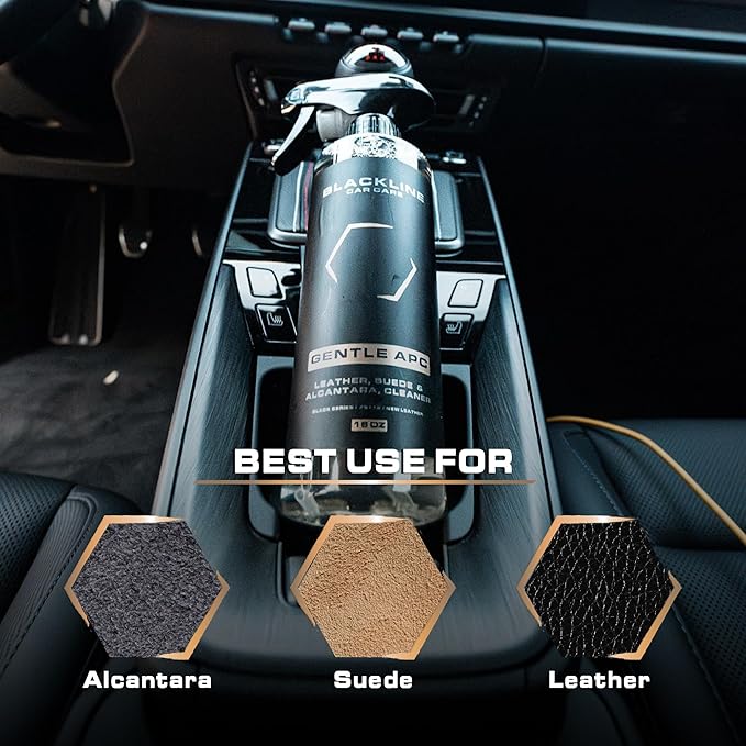 Blackline Car Care - Gentle APC - Streak free total Interior Cleaner and Protectant, Safe for Cars, Motorcycles & More. 16 fl oz leather upholstery cleaner - interior car fabric cleaner, GTL001