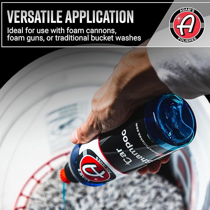 Adam's Car Shampoo (5 Gallon) - pH Best Biodegradable Car Wash Soap for Foam Cannon, Spray Gun or Bucket - High Foam, Scratch-Free Auto Detailing for Cars, Trucks, RVs & Motorcycles