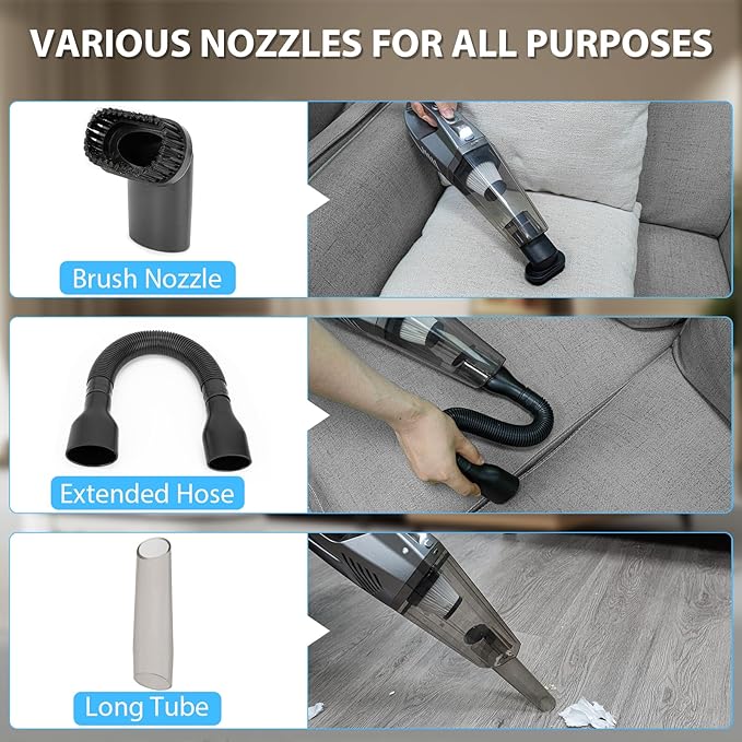 THINKWORK Car Cleaning Kit, Car Interior Detailing Kit with High Power Handheld Vacuum Cordless, Microfiber Duster for Cleaning Ceiling Fan Home, Complete Auto Accessories for Men, Women Gift