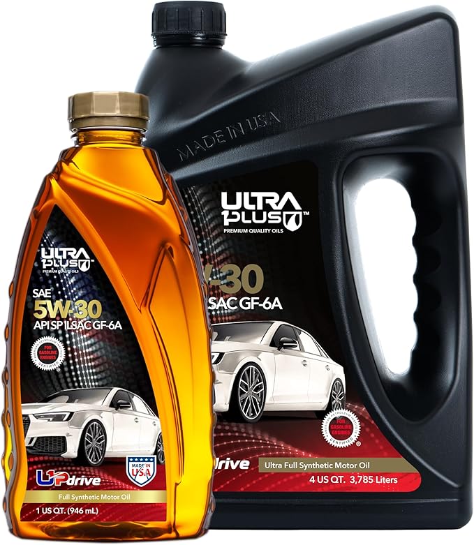 ULTRA 1PLUS SAE 5W-30 Full Synthetic Motor Oil API SP ILSAC GF-6A - 5W30 motor oil, 5 Quarts