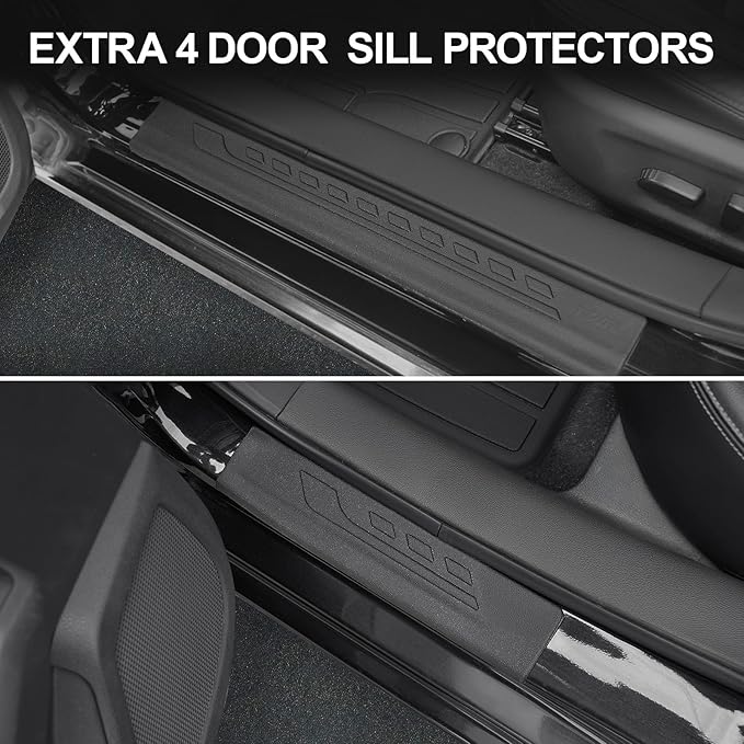 Floor Mats for 2019-2025 2026 Nissan Altima, TPE All Weather Front Rear 2 Row Interior Car Floor Liners Door Sill Guards for Altima SV SR Accessories
