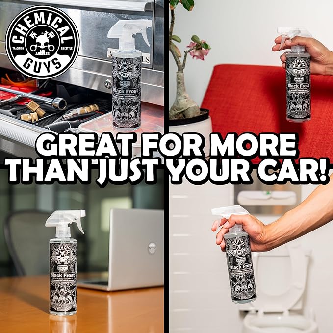 Chemical Guys AIR_224_04 Black Frost Air Freshener and Odor Eliminator, (Great for Cars, Trucks, SUVs, RVs, Home, Office, Dorm Room & More) 4 fl oz
