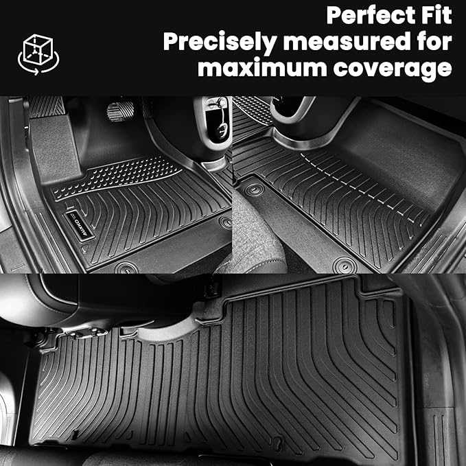 Auxko All Weather Floor Mats Cargo Mat Fit for 2026 2025 2024 Chevrolet Chevy Trax & Buick Envista TPE Floor Liner Trunk Mat Trax Accessories All Season Odorless Anti-Slip Black
