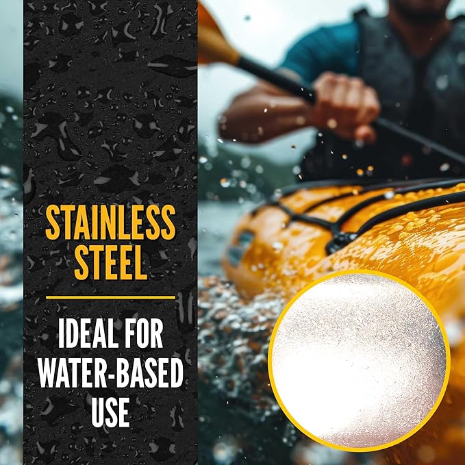 US Cargo Control Stainless Steel Ratchet Straps with S-Hooks (4-Pack), 2 Inch x 10 Foot, 2,500 LBS Break Strength, Marine Tie Down Straps for Boats, ATVs, Trees, Camping, Snow, Saltwater Applications