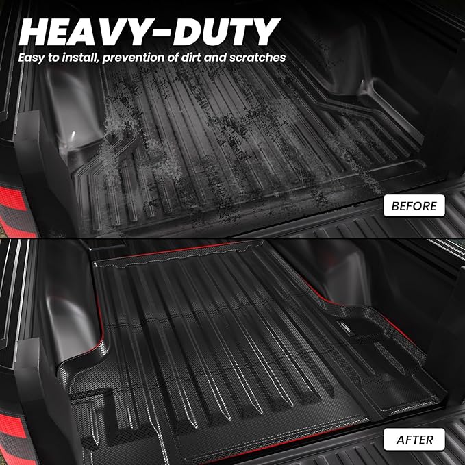 LASFIT Bed Mat for Nissan Frontier 2022-2026 5FT/59.5 inchs (Not Fit Drop-in Bed Liners), All Weather TPE Custom Fit Easy Clean Truck Bed Mat for Frontier 2022 2023 2024 2025 2026 Crew Cab Bed Liner