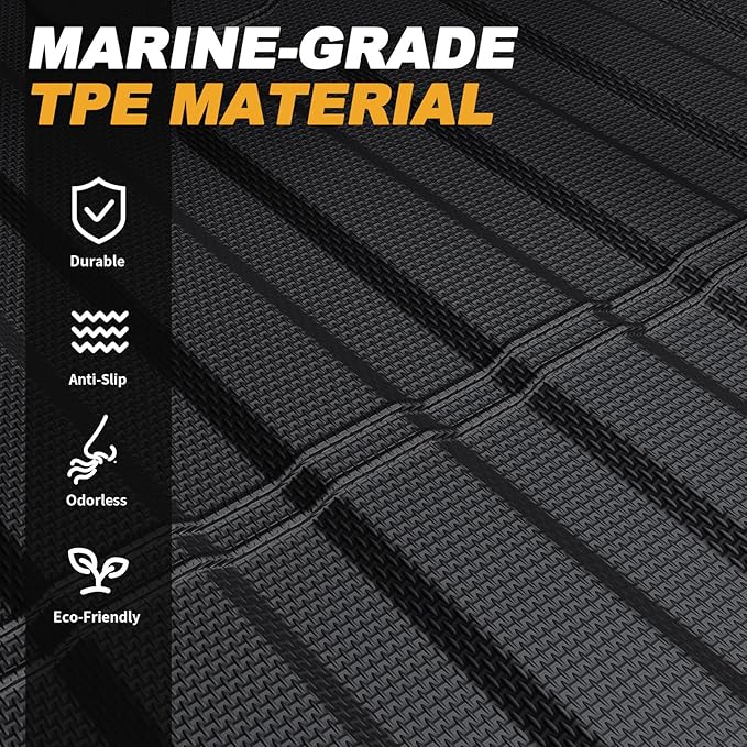 Bed Mat for Dodge Ram 1500 2002-2018 & Ram 2500/3500 2002-2026 & Ram 1500 Classic 2019-2024 (Not for Optional Rambox), All Weather Truck Bed Liner 6.4FT 76.8'' TPE Cargo Mat