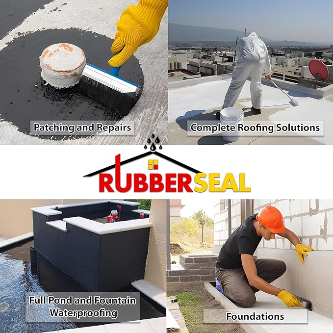 Liquid Rubber Waterproofing and Protective Coating, Rubberseal (1 Gallon, White)