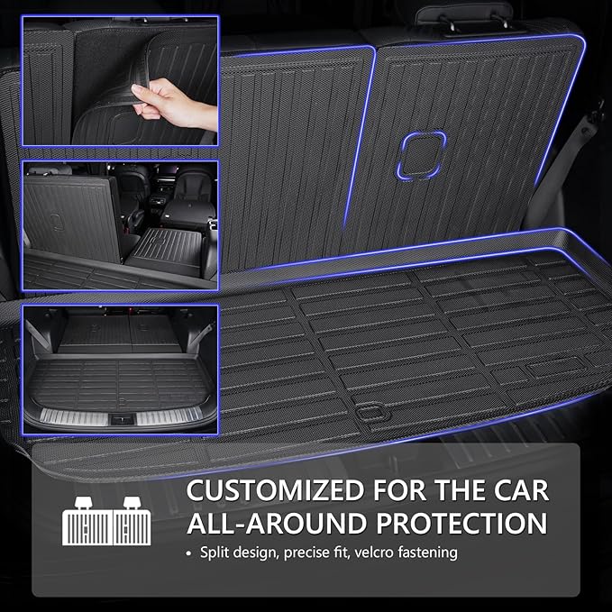 KELCSEECS® Floor Mats & Cargo Liner & Backrest Mats for 2026 2025 2024 2023 Kia Sportage Plug-in Hybrid All Weather Car Mats Floor Liners Kia Sportage PHEV Floor Mats Seatback Trunk Mats