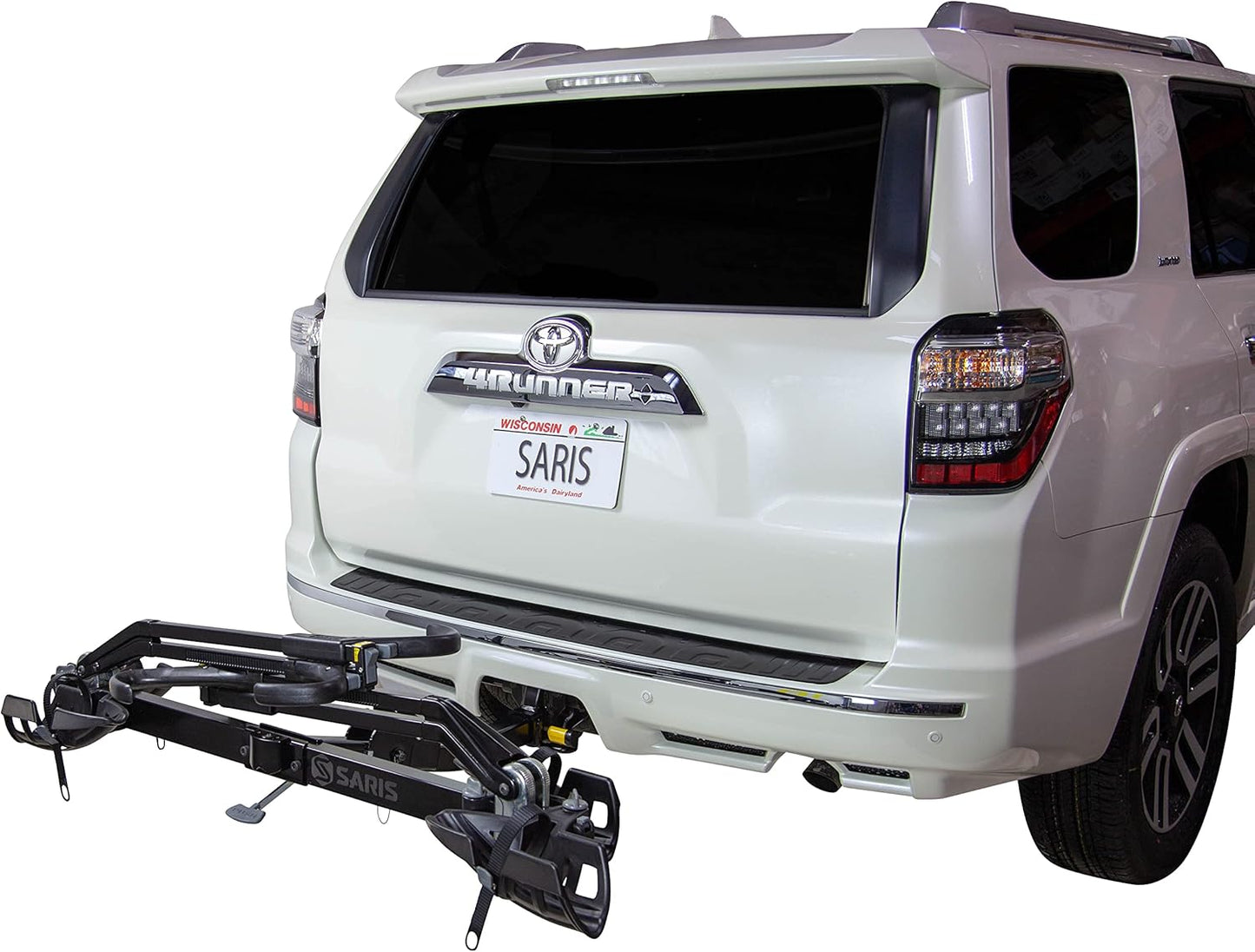 Saris SuperClamp EX 2-Bike HD Hitch Rack – RV Compatible, Lightweight Platform Bike Carrier for SUV, Truck, RV– Tilting Design, Secure Wheel Clamping, Fits Road, Mountain, E-Bikes – 2" Hitch Receiver