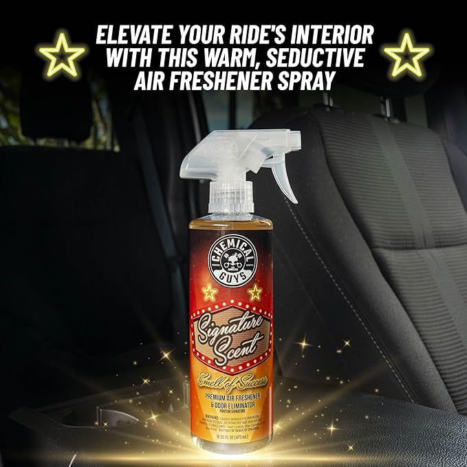 Chemical Guys AIR_069_16 Signature Scent Premium Air Freshener and Odor Eliminator, Smell of Success (Great for Cars, Trucks, SUVs, RVs, Home, Office & More) 16 fl oz